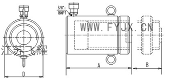 機械式螺母鎖定千斤頂結(jié)構(gòu)圖