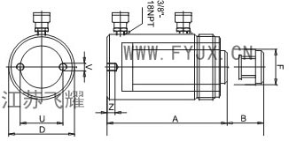 雙作用液壓千斤頂結構圖